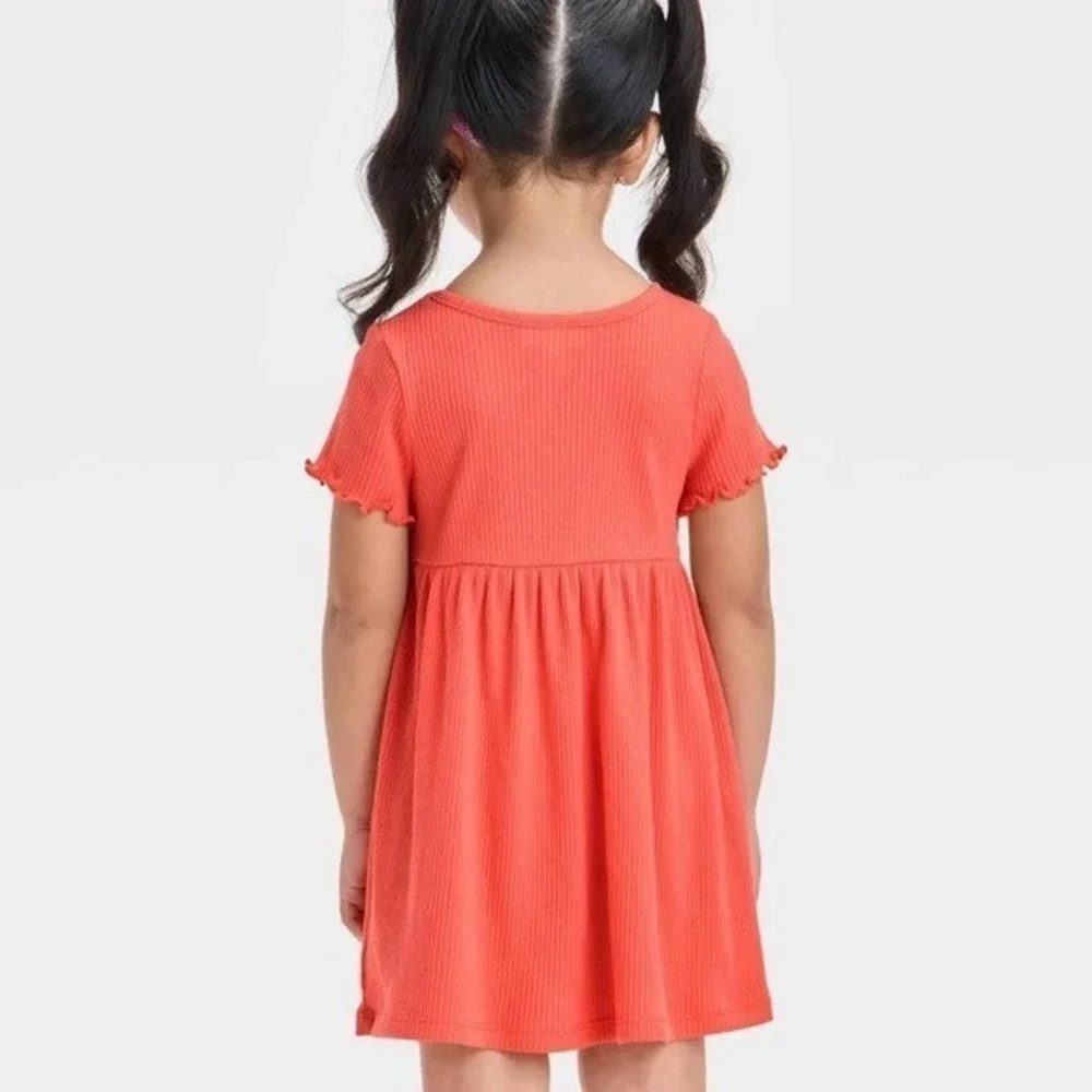 Cat & Jack Bright Coral Casual Dress‎ 2-Pack NWT